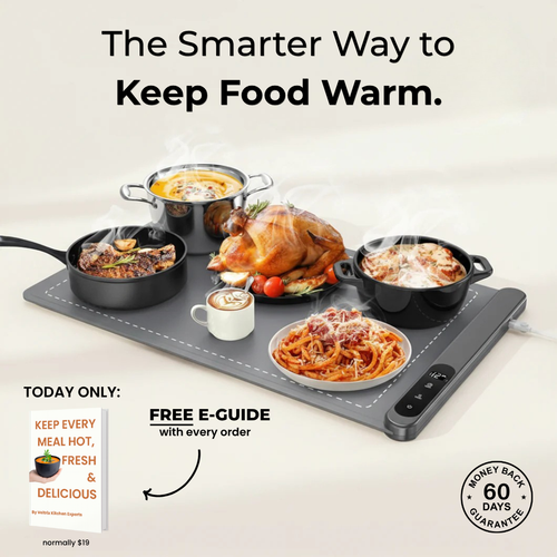 Electric Food Warming Mat (+FREE Ebook)