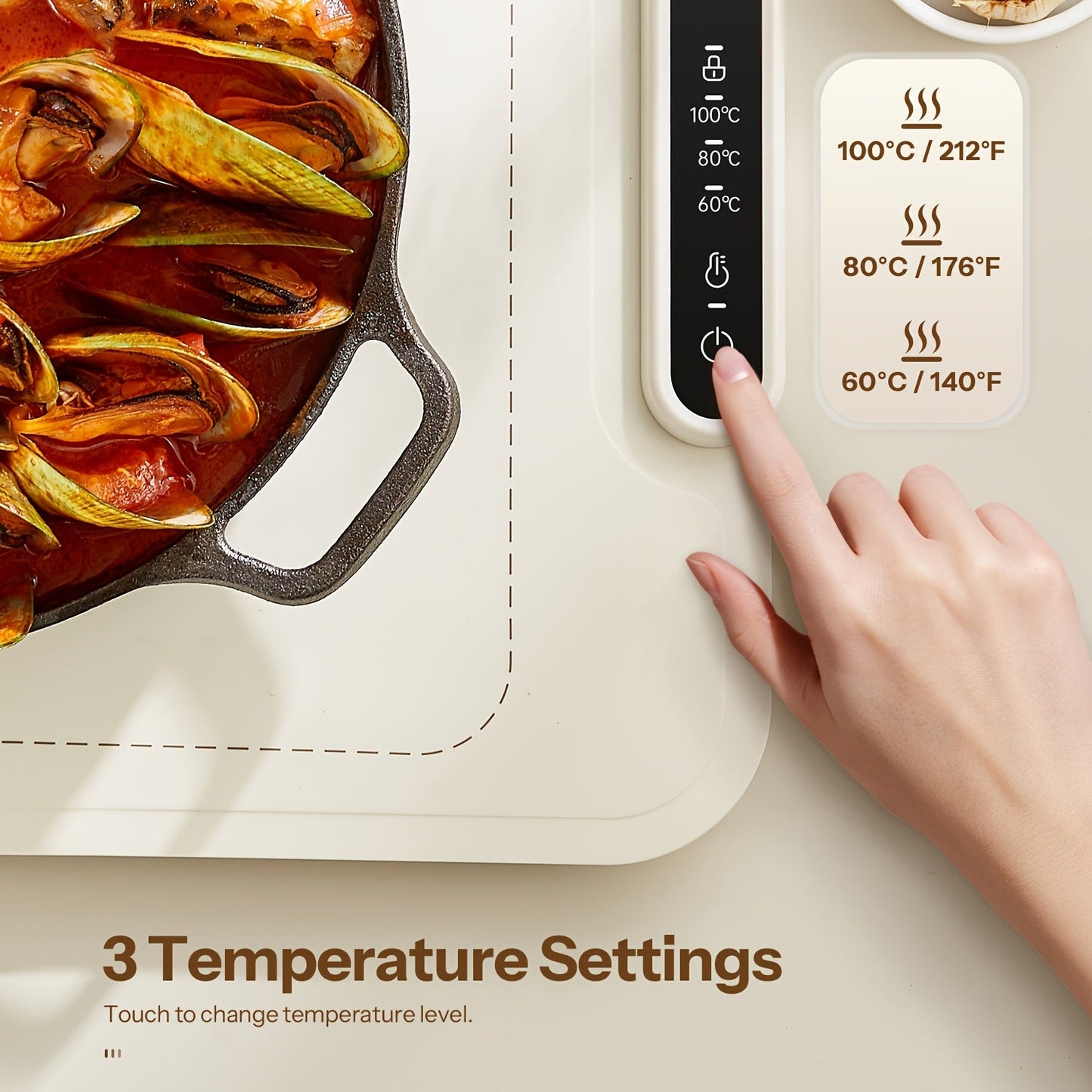 Electric Food Warming Mat (+FREE Ebook)
