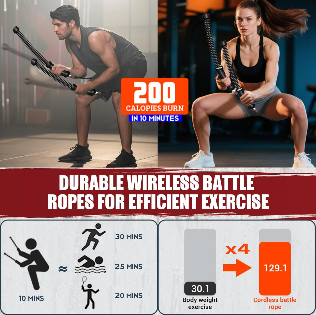 Ropeless Battle Ropes (+ 2 FREE Gifts)