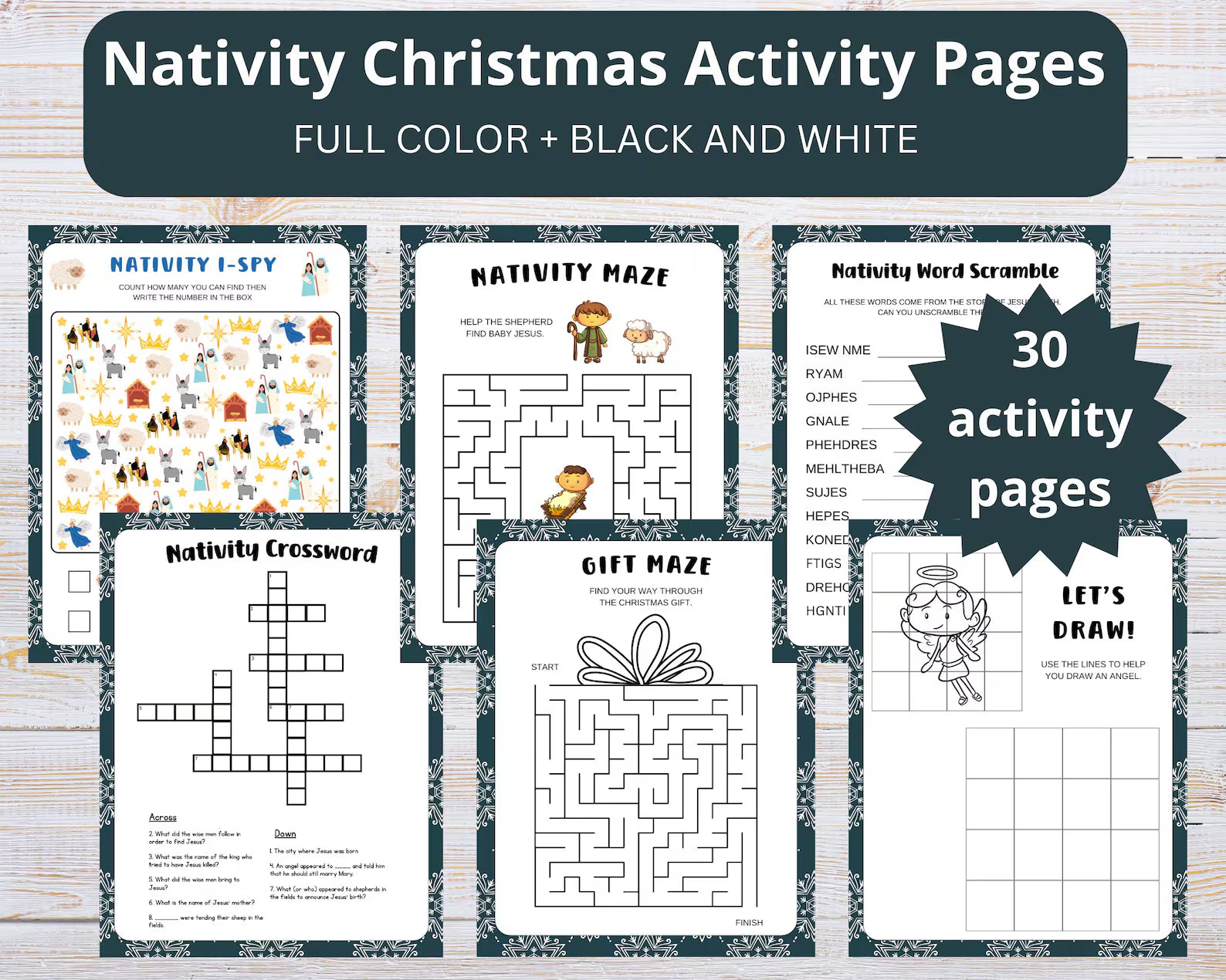Nativity Christians Activity Pages E-Book